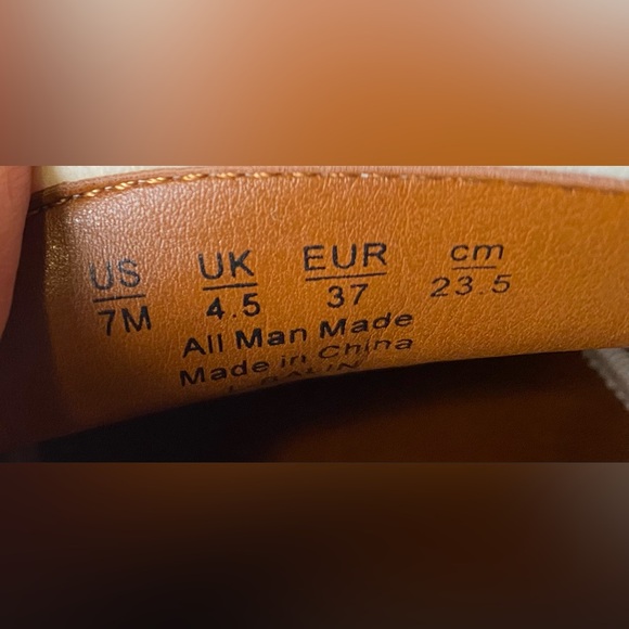 Franco Sarto Chunky Lug Sole Loafers Ivory Patent Women’s 7. - Picture 6 of 6